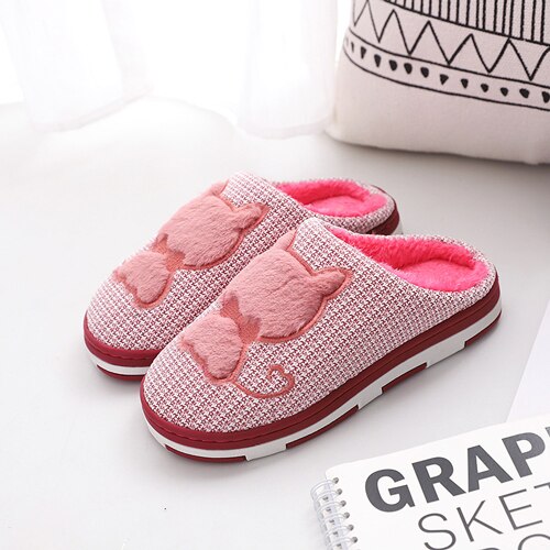 Plush Cartoon Cat Cute Home Slippers