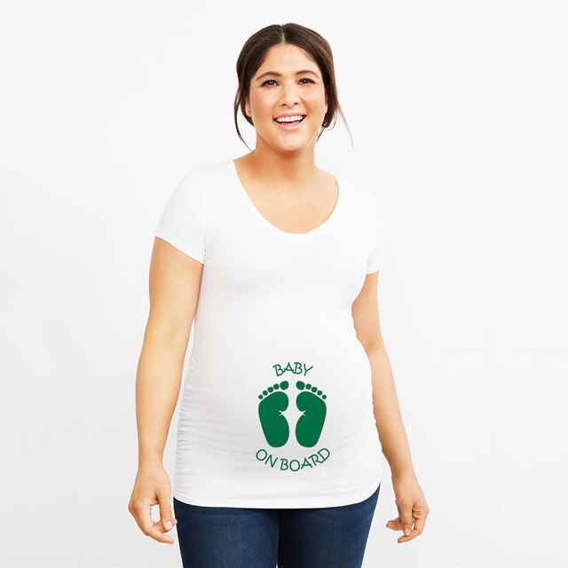 TShirts Pregnancy Plus-Size Short Sleeve T-Shirt Casual Clothes