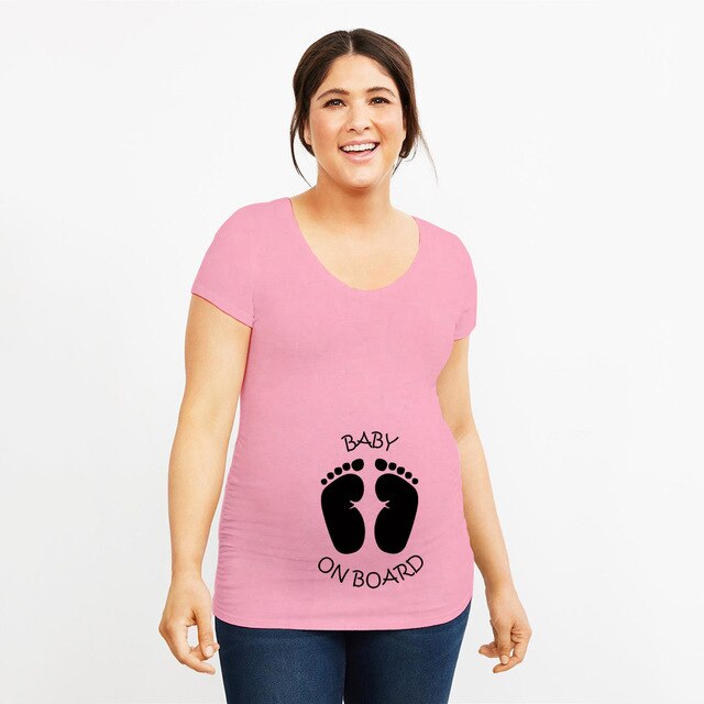 TShirts Pregnancy Plus-Size Short Sleeve T-Shirt Casual Clothes