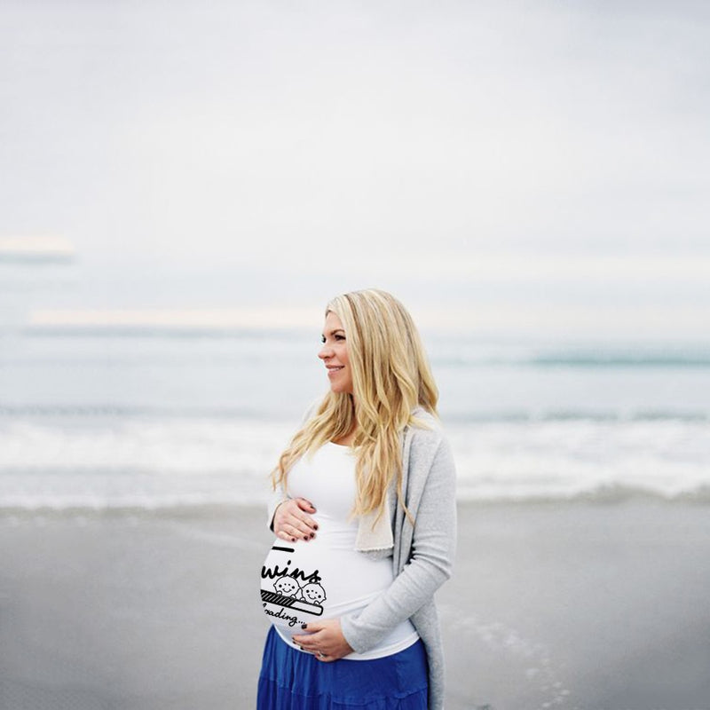 It's Twins Pregnancy T-Shirt Tops Maternity Clothing