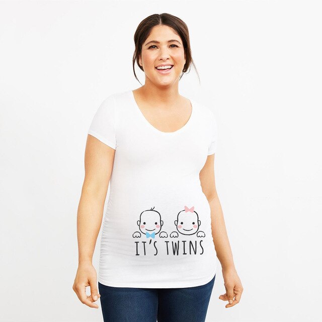 It's Twins Pregnancy T-Shirt Tops Maternity Clothing