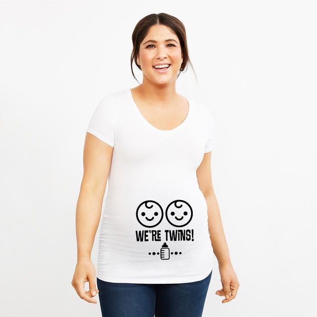 It's Twins Pregnancy T-Shirt Tops Maternity Clothing