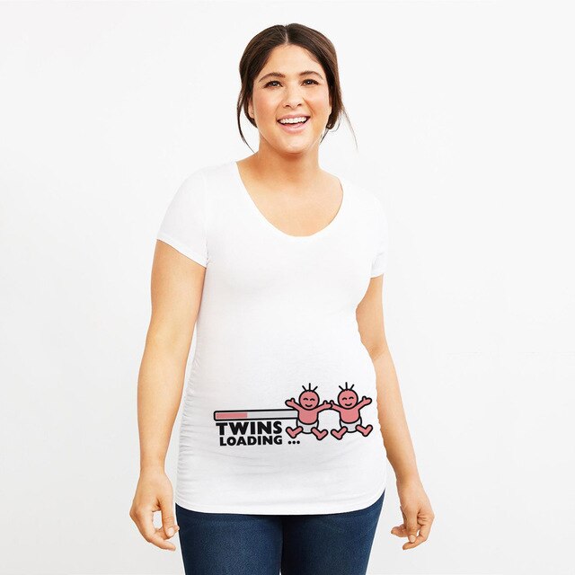 It's Twins Pregnancy T-Shirt Tops Maternity Clothing