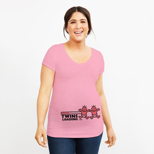 It's Twins Pregnancy T-Shirt Tops Maternity Clothing