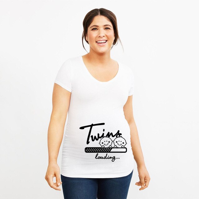 It's Twins Pregnancy T-Shirt Tops Maternity Clothing