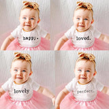 t Baby Girls Simple Words Suit Baby Shower