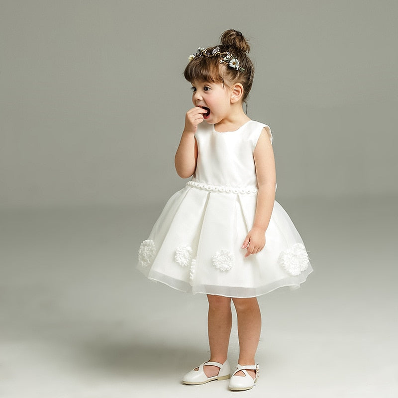 Ivory Princess Gown Kids Christening Gowns for Baby Girl