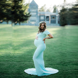 Elegence Shoulderless Maternity Shoot Dress