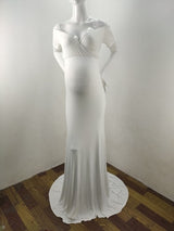 Elegence Shoulderless Maternity Shoot Dress