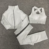 Seamless  Women Yoga Sets For  Gym, Running,  Fitness  Long Sleeve