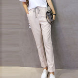 Plaid Casual Loose Dress Pants
