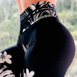 Water Droplets Printed Elastic Slim Workout Pant