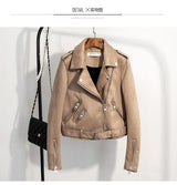 Fitaylor New Autumn Faux Suede Womens Motorcycle Jacket