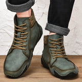 Leather Men Boots Winter with Fur Super Warm Snow Boots