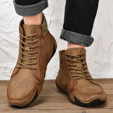 Leather Men Boots Winter with Fur Super Warm Snow Boots