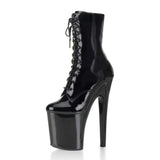 Fashion Platform Black Pole Dancing Boots