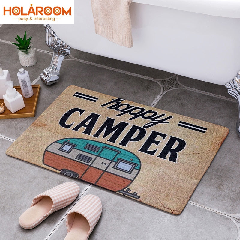 Cartoon Camper Bathroom Carpet