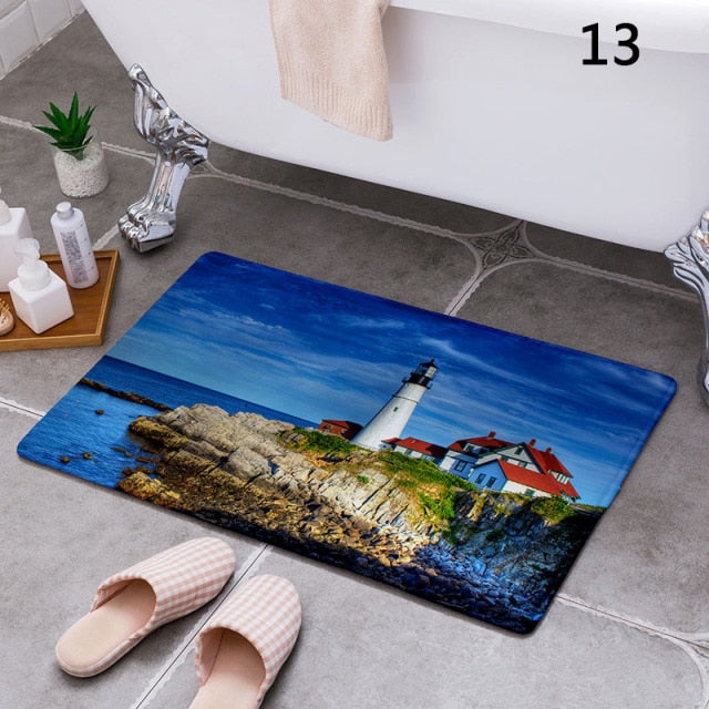 Cartoon Camper Bathroom Carpet