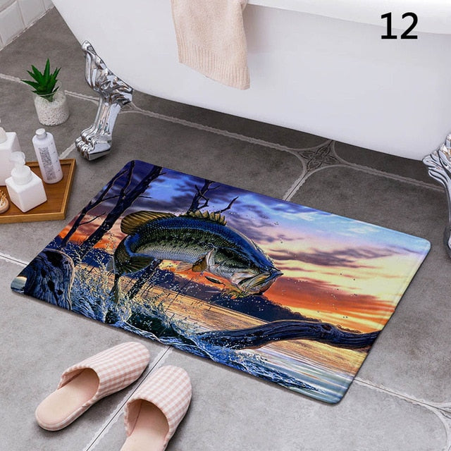 Cartoon Camper Bathroom Carpet