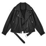 Women Pu Leather Motorcycle Jacket