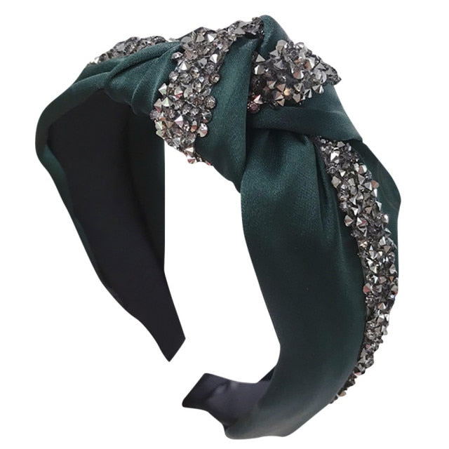 Brand New Fashion Women Headwear Simple Hair Accessories Woven Wide-side Anti-slip Sweet Girls Headband Hair Bow Knot Hairband