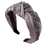 Brand New Fashion Women Headwear Simple Hair Accessories Woven Wide-side Anti-slip Sweet Girls Headband Hair Bow Knot Hairband