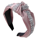 Brand New Fashion Women Headwear Simple Hair Accessories Woven Wide-side Anti-slip Sweet Girls Headband Hair Bow Knot Hairband