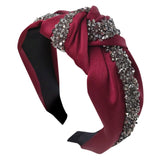 Brand New Fashion Women Headwear Simple Hair Accessories Woven Wide-side Anti-slip Sweet Girls Headband Hair Bow Knot Hairband