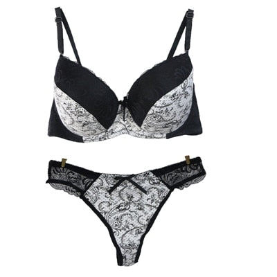 DaiNaFang Brand 2019 New Print Sexy Underwear Cotton Polyester Thin Cup Bra & Brief Sets Fashion Lace Lingerie For Womens