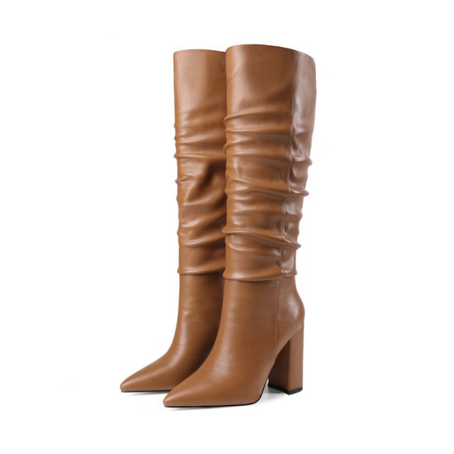 PU Leather Women Shoes Pointed Toe Fashion