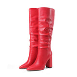 PU Leather Women Shoes Pointed Toe Fashion