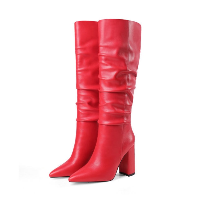 PU Leather Women Shoes Pointed Toe Fashion