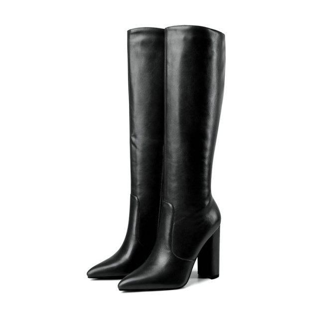 PU Leather Women Shoes Pointed Toe Fashion