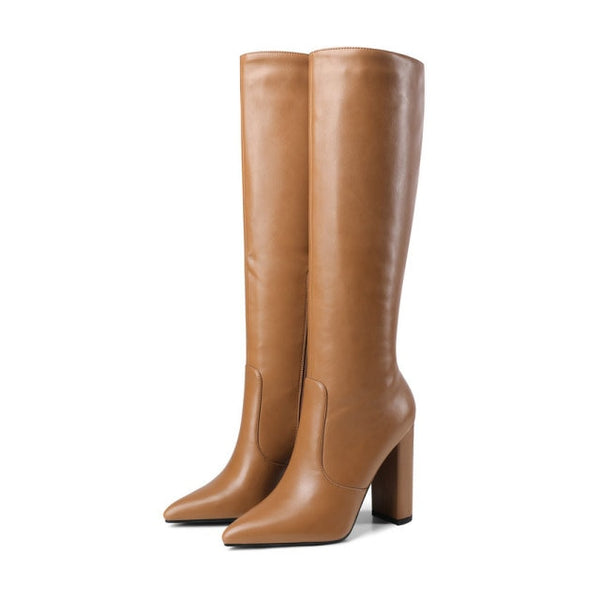 PU Leather Women Shoes Pointed Toe Fashion