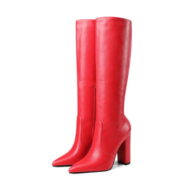 PU Leather Women Shoes Pointed Toe Fashion