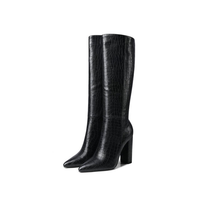 PU Leather Women Shoes Pointed Toe Fashion