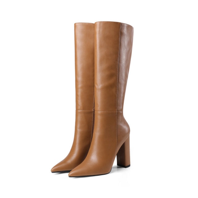 PU Leather Women Shoes Pointed Toe Fashion
