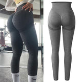 High Waisted Seamless Stretchy Long Scrunch Bums Leggins