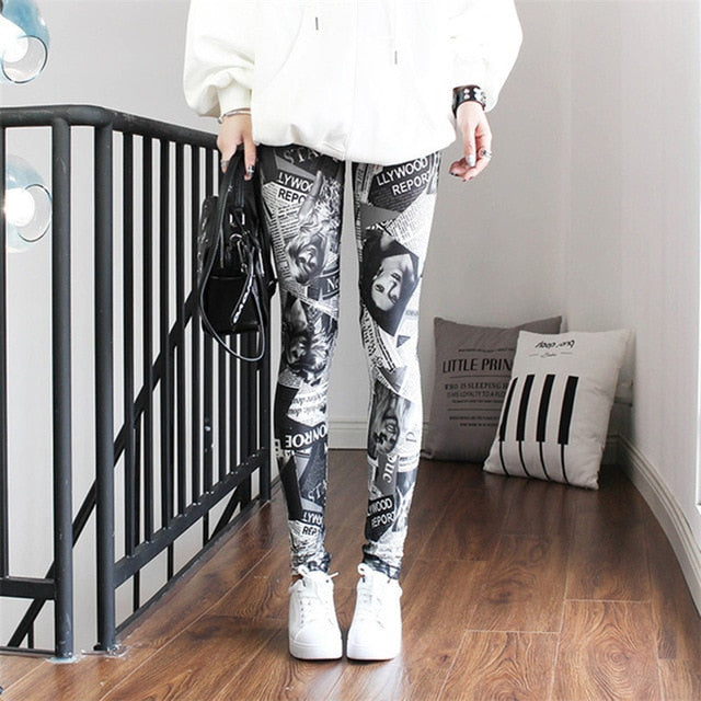 Women Colorful Digital Print Sexy Leggings