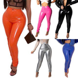 Leather High Waist Skinny Pencil Fall Workout Pant