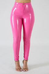 Leather High Waist Skinny Pencil Fall Workout Pant