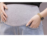 \Women Denim Shorts Curling Holes Pregnant Pants