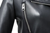 FTLZZ New  Autumn Winter Black Faux Leather Jackets