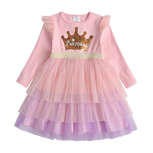 Autumn Kids for Girls Long Sleeve Unicorn Dresses