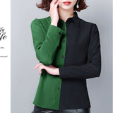 Casual Dress Shirts Spliced
