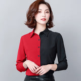 Casual Dress Shirts Spliced