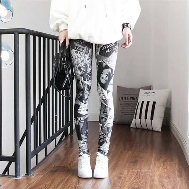 Floral Patterned Print Leggings