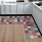 Hallway Geometric Bath & Kitchen Mat