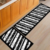 Hallway Geometric Bath & Kitchen Mat