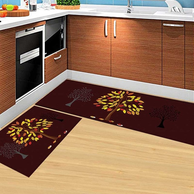 Hallway Geometric Bath & Kitchen Mat